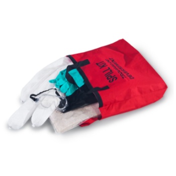 Ensemble de déversement pour huile seulement (blanc) dans un sac en vinyle à velcro (17 pcs)