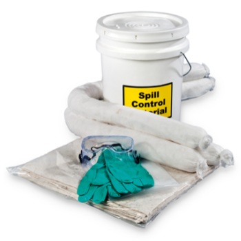 Ensemble de déversement pour huile seulement (blanc) dans une chaudière de plastique (17 pcs)