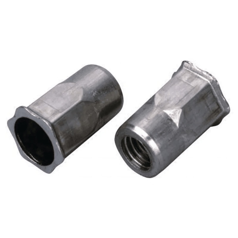 Semi-hex rivet nut (insert) Euro Hexsert® M8 X 1.25 UNC grip 0.51 - 3.00 steel
