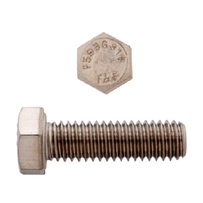 Boulon hex M4 X 0.70 X 12mm UNC DIN 933 acier inoxydable (316) (FT)