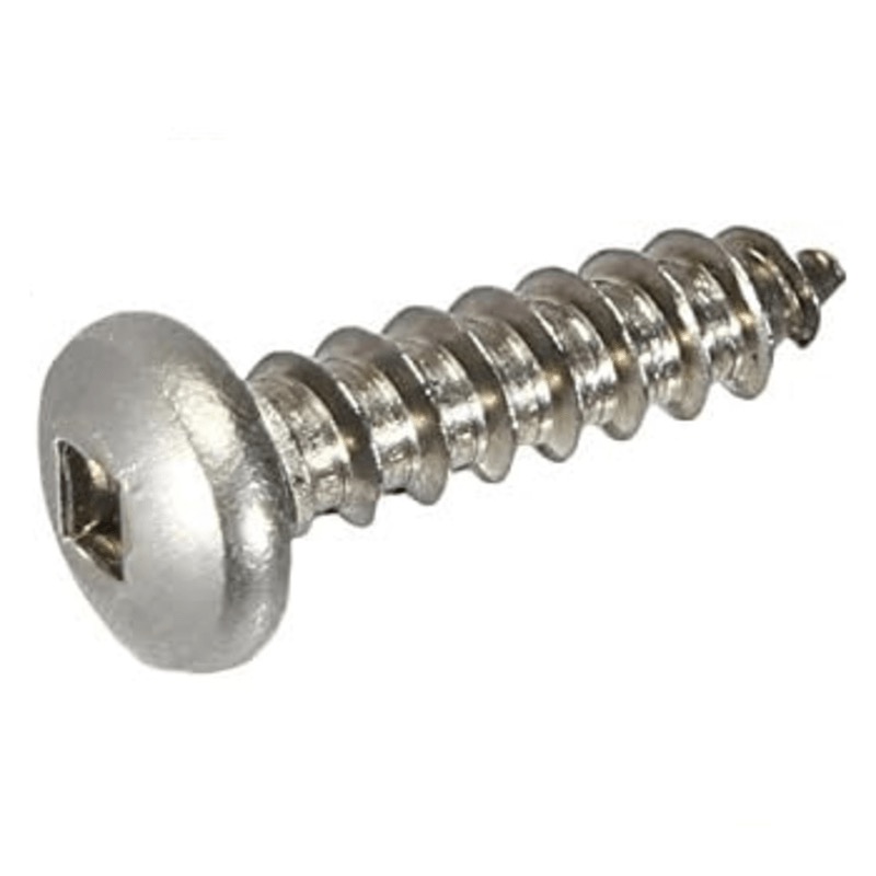 Tapping screw pan head square drive #8 X 2 zinc