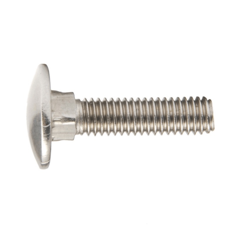 Carriage bolt 10-24 X 1/2 UNC stainless steel (304 / 18-8) (FT)