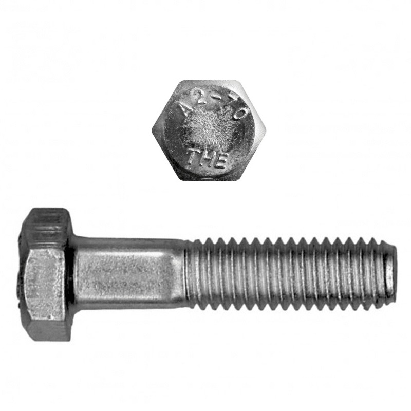 Boulon hex 7/16-14 X 6 UNC acier inoxydable (304 / 18-8) (PT)