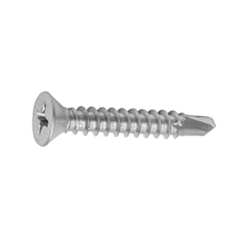 Tek® style self-drilling screw flat head Phillips® drive #6 X 1/2 stainless steel