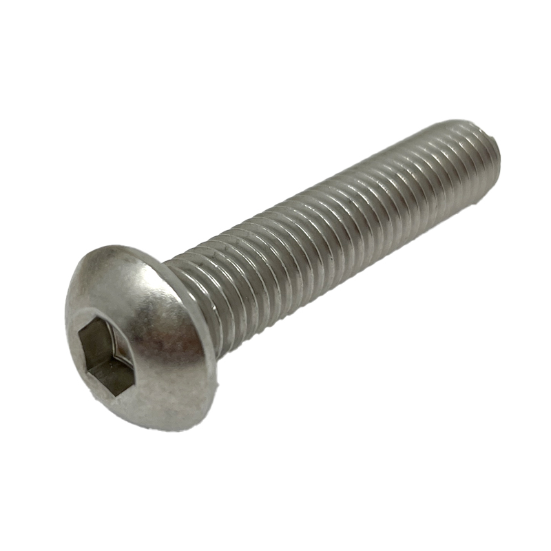 Vis à 6 pans creux tête ronde M5 X 0.80 X 8mm UNC acier inoxydable
