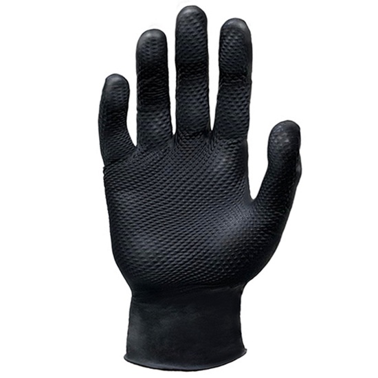 Gants de qualité médicale texturés en nitrile Octopus Grip™ 8 mil noirs, S