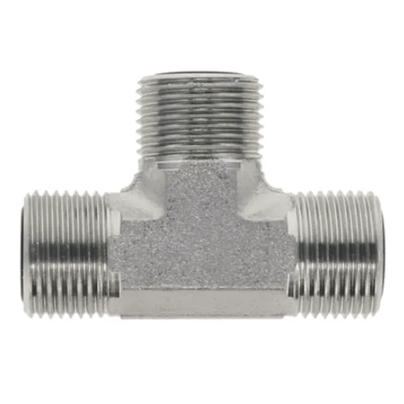 Té en acier 1/4 M-ORFS X 1/4 M-ORFS X 1/4 M-ORFS