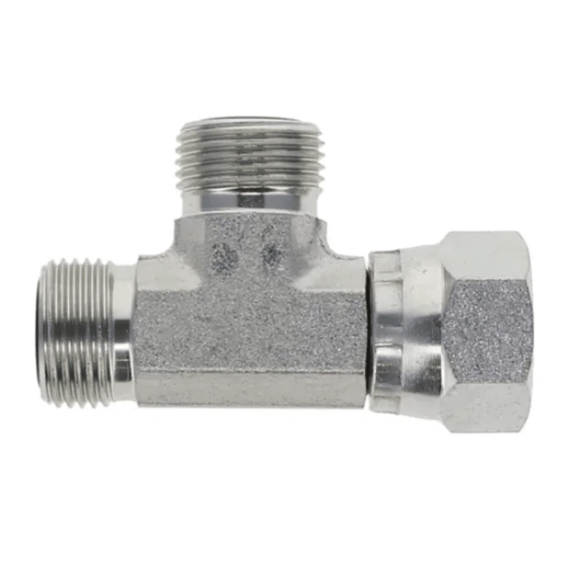 Té de passage Weatherhead en acier 5/8 M-ORFS X 5/8 F-ORFS pivotant X 5/8 M-ORFS