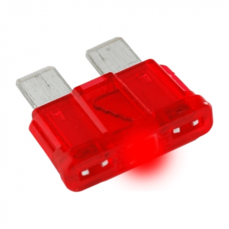 Fusible à lamelles ATO / ATC 32V 10A rouge avec indicateur lumineux