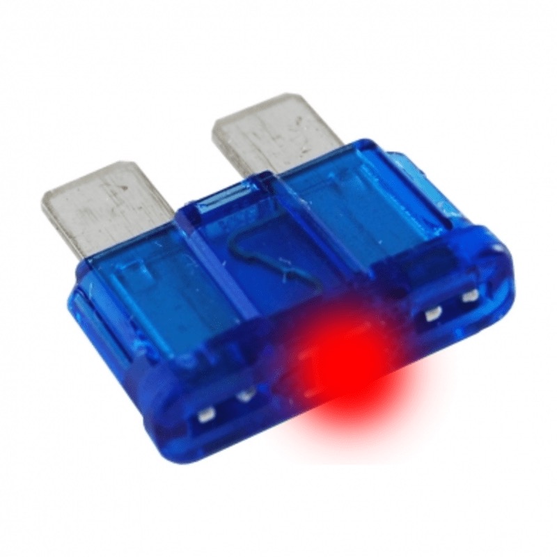 Fusible à lamelles ATO / ATC 32V 15A bleu avec indicateur lumineux