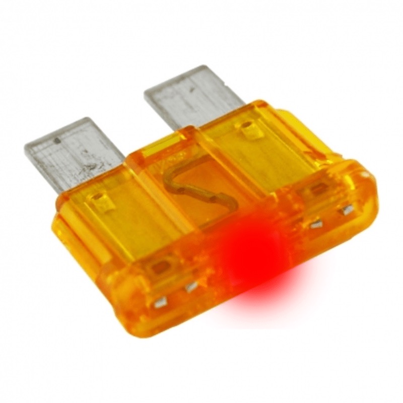 Fusible à lamelles ATO / ATC 32V 20A jaune avec indicateur lumineux