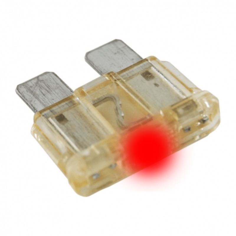 Fusible à lamelles ATO / ATC 32V 25A blanc avec indicateur lumineux