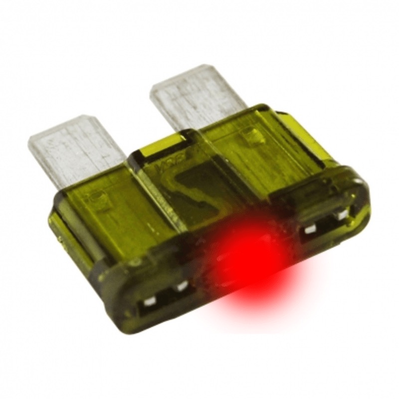 Fusible à lamelles ATO / ATC 32V 30A vert avec indicateur lumineux