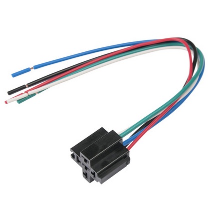 Universal 5-wire pigtail for 5-pin relays 16-14 GA