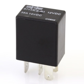 ISO 4-pin SPST micro relay NO 35A 12V without bracket