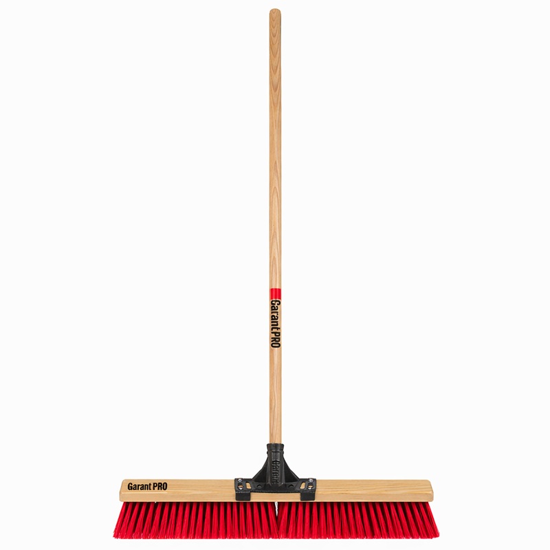 Push broom, 24in smooth surface, wood hdle, lh, Garant Pro Series