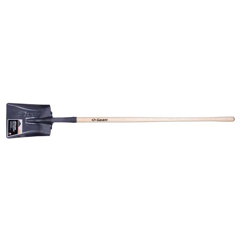 Square shovel with long wooden handle 62 in L X 10 in W