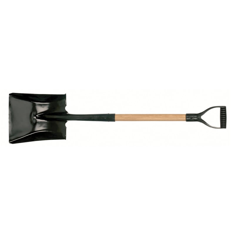 38.5in X 8.5in SQUARE POINT SHOVEL WOOD HANDLE D-GRIP