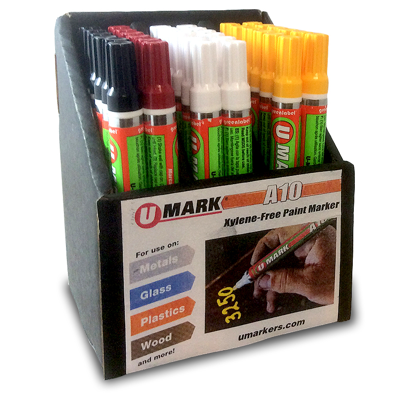 DISPLAY OF 4 COLOR VALUE ACTION PAINT MARKER3
