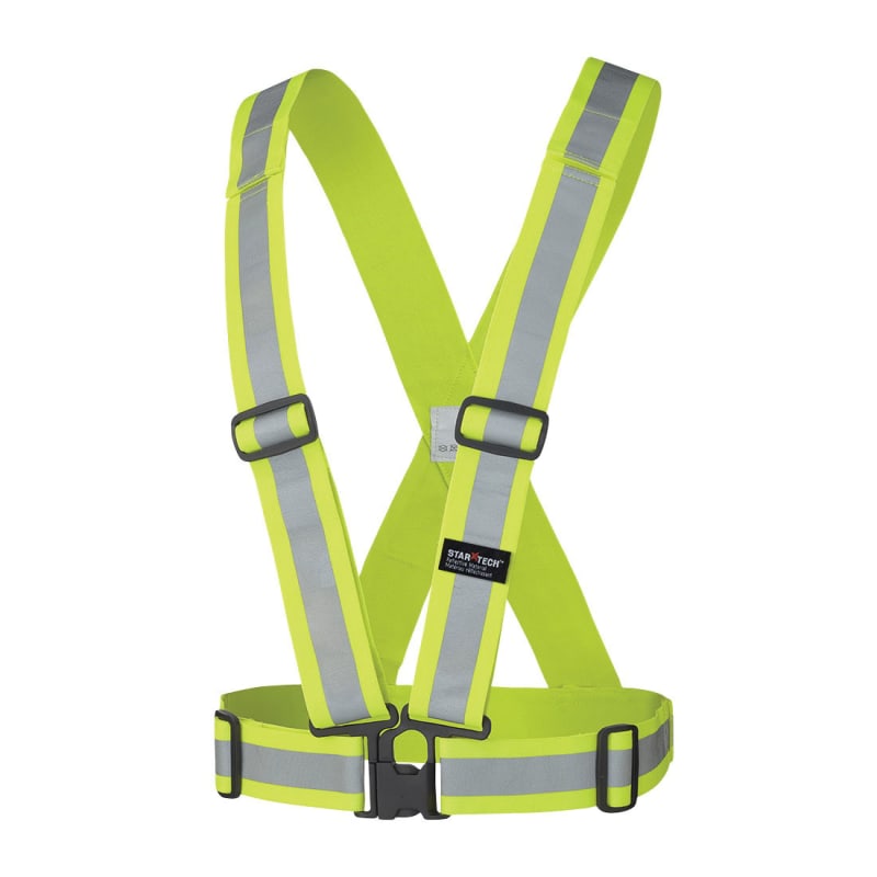 Harnais de circulation haute visibilité vert / jaune, taille unique
