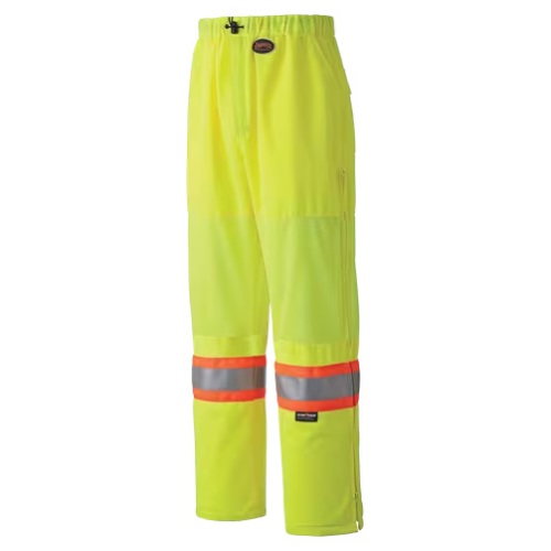 Pantalon de sécurité haute visibilité en polyester vert / jaune, 2XL