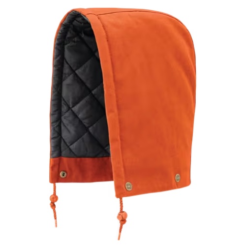 Capuche orange pour vêtements de sécurité en coton canevas matelassé