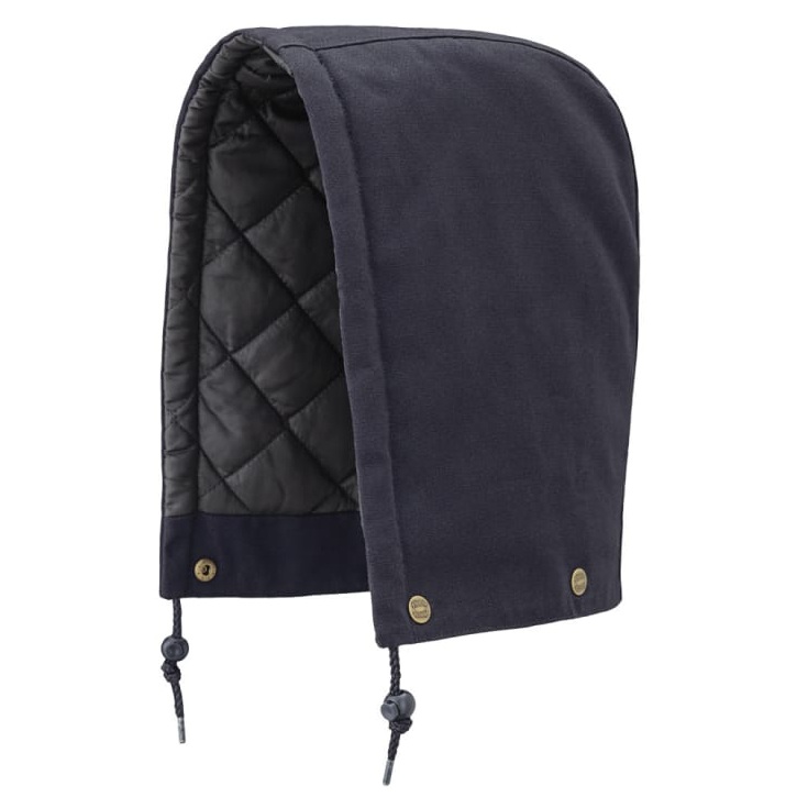 Capuche bleue marine pour vêtements de sécurité en coton canevas matelassé