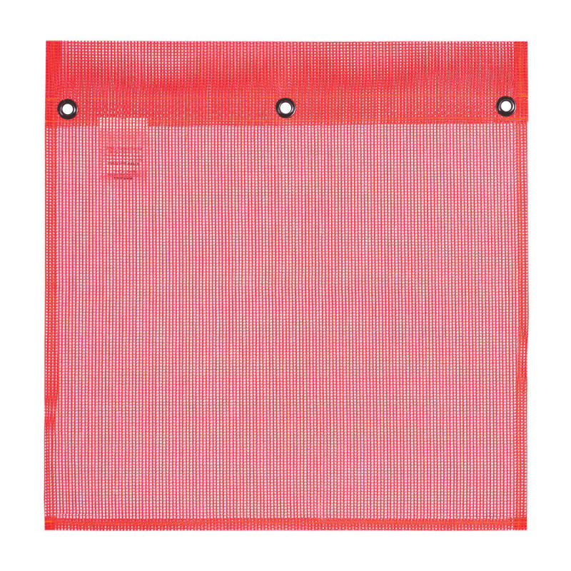 Drapeau rouge en mailles avec oeillets 18 po X 18 po