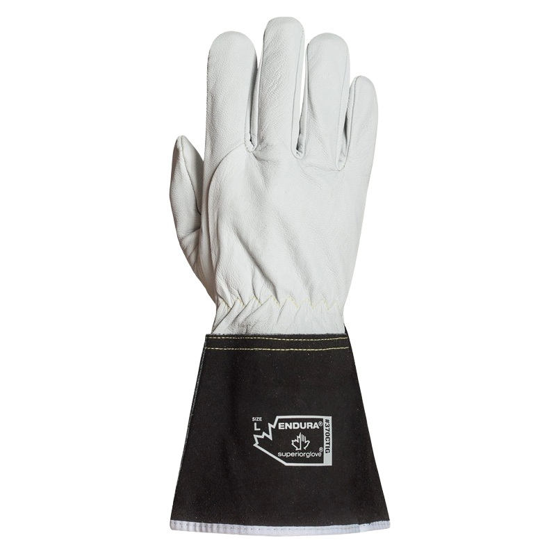 Endura® leather TIG welding gloves with heat protection, S