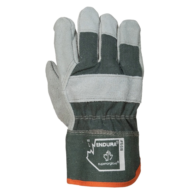 Gants de style ajusteur en cuir fendu Endura®, L