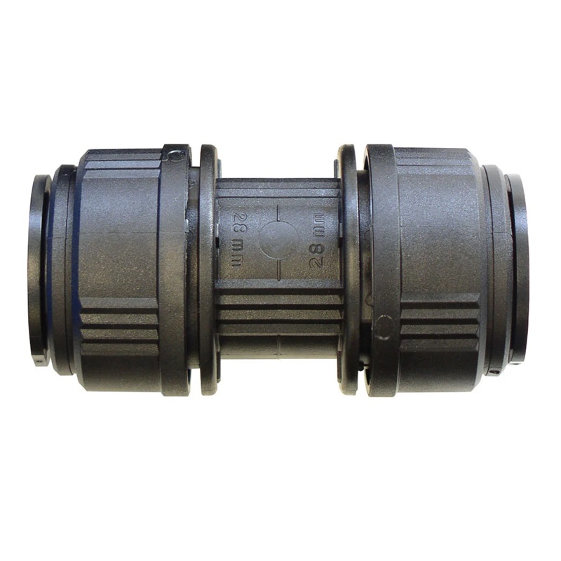 AIRLINE push-to-connect acetal straight union 28 mm tube