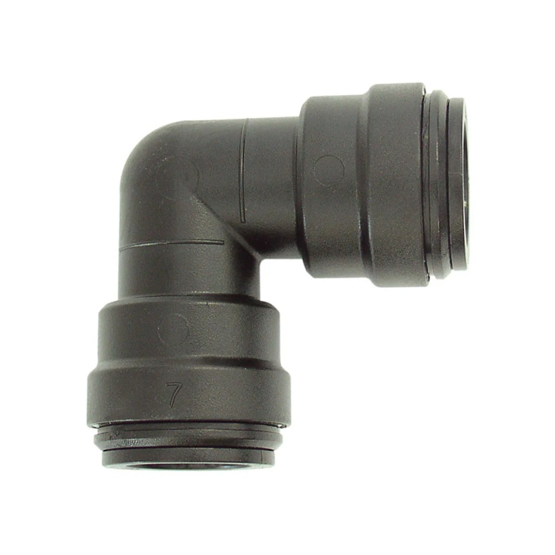 AIRLINE push-to-connect acetal 90 deg elbow union 15 mm tube