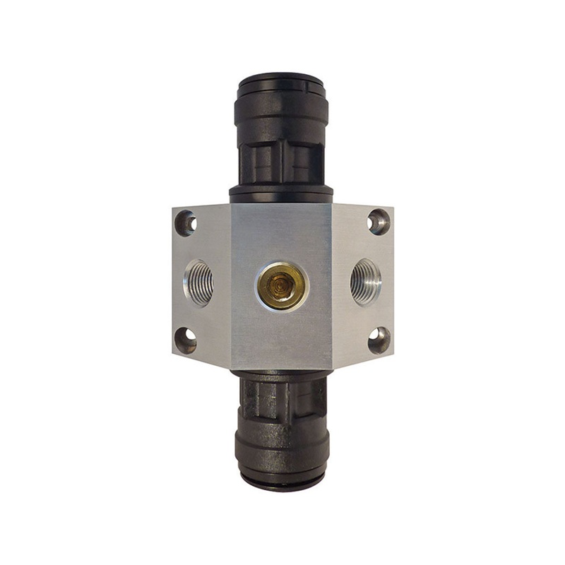AIRLINE 3 port aluminum wall manifold 3/8 F-NPT for 22 mm pipe
