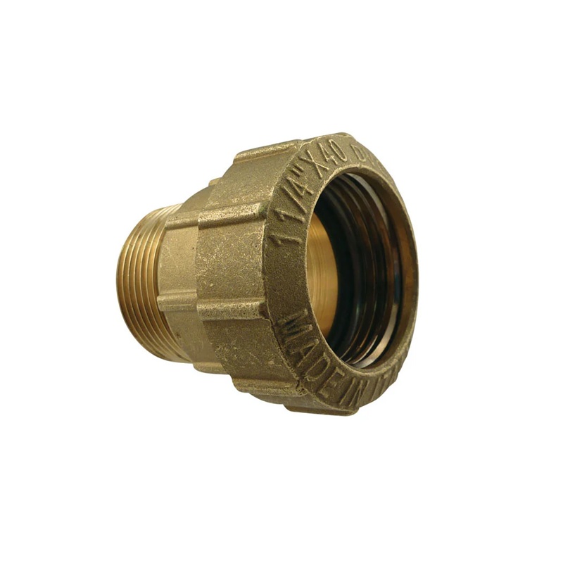 QUICKLINE compression brass adapter 40 mm tube X 1-1/4 M-BSPT