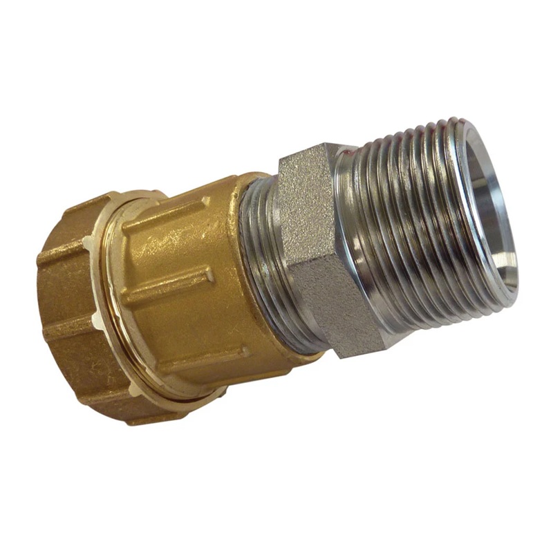 QUICKLINE compression brass adapter 40 mm tube X 1-1/4 M-NPT