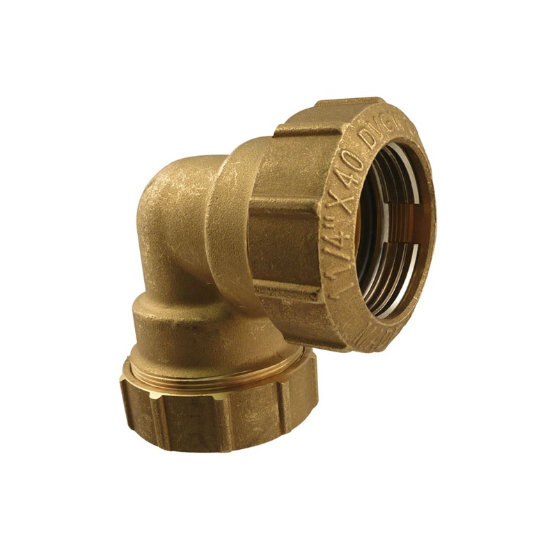 QUICKLINE compression brass 90 deg elbow union 40 mm tube