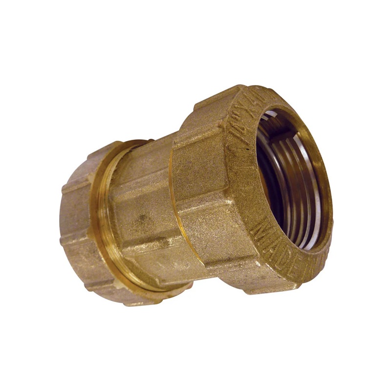 QUICKLINE compression brass straight union 40 mm tube