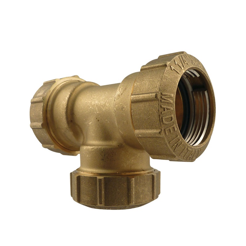 QUICKLINE compression brass tee union 40 mm tube