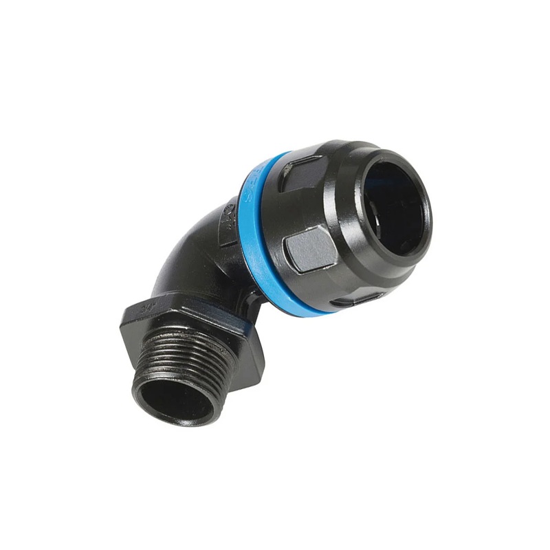 PPS compression 90 deg aluminum adapter 16 mm tube X 1/2 M-NPT
