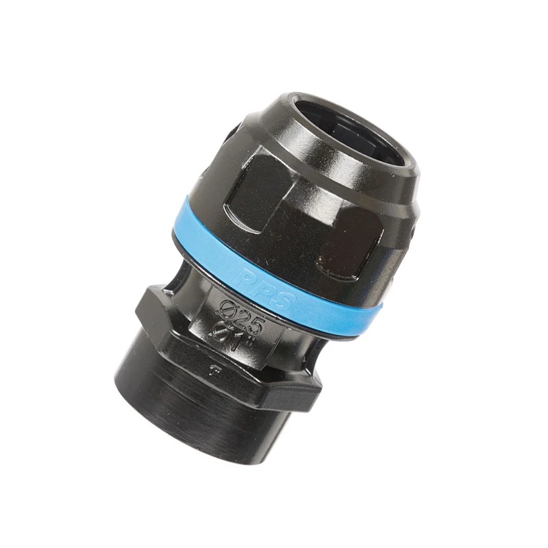 PPS compression aluminum adapter 16 mm tube X 1/2 F-NPT