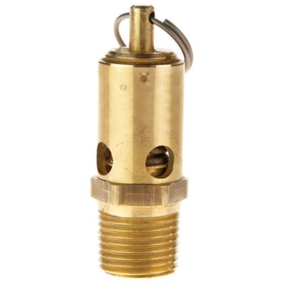 Brass ASME air safety valve 1/2 M-NPT 200 PSI
