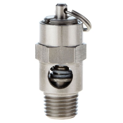 Stainless steel ASME air safety valve 1/4 M-NPT 125 PSI