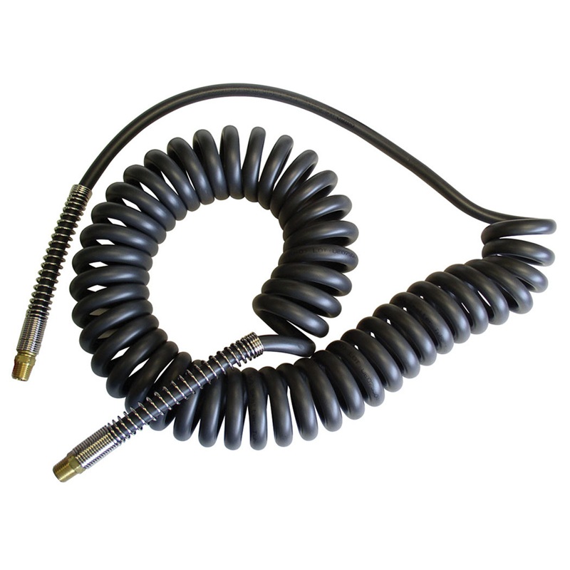 SPARKCOIL polymer coiled hose 1/4 in ID X 25 ft X 1/4 M-NPT