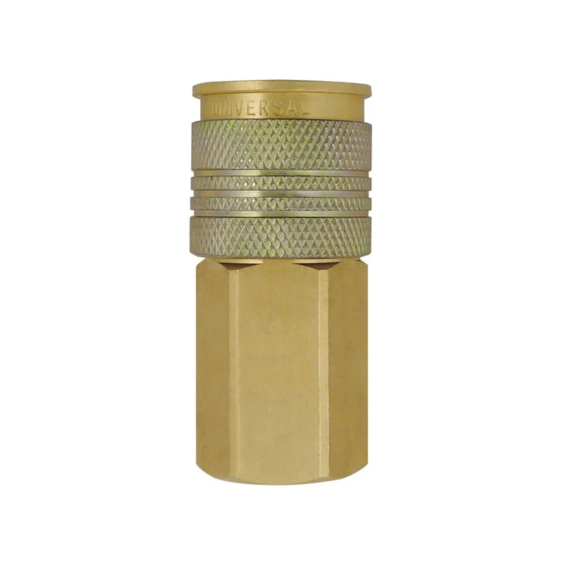 UNIQUIK brass universal female quick coupler (3-in-1) 1/4 F-NPT
