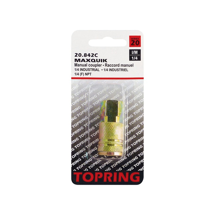 MAXQUIK steel female quick coupler 1/4 Industrial X 1/4 F-NPT