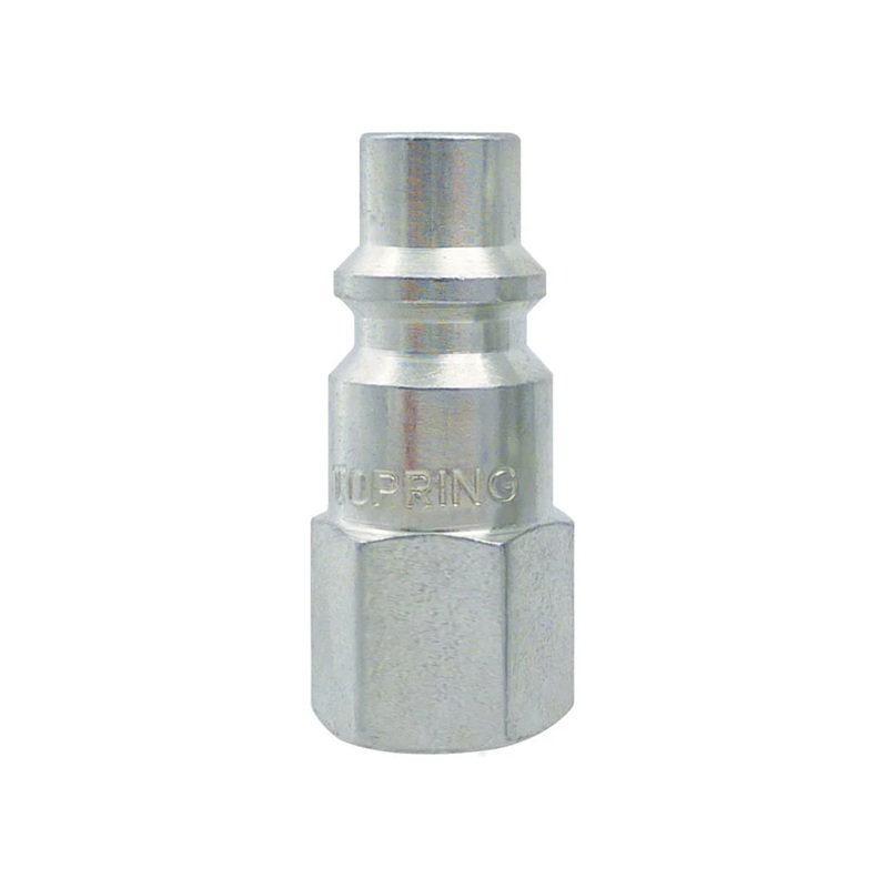 Steel male quick coupler plug 3/8 Industrial X 1/4 F-NPT