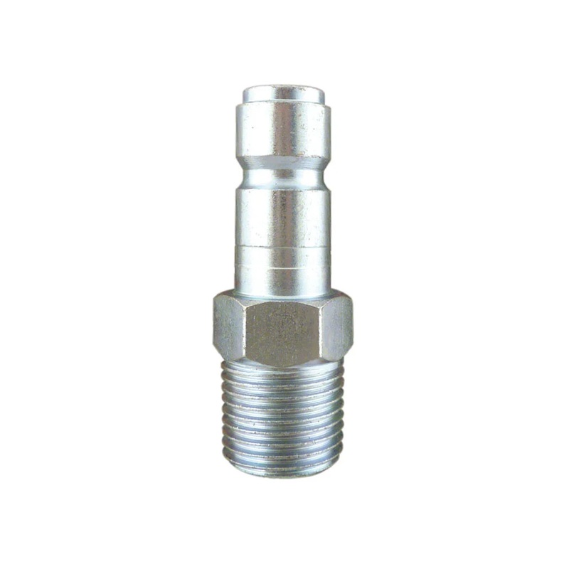 Steel male quick coupler plug 1/2 Truflate X 3/8 M-NPT