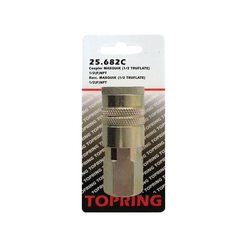 MAXQUIK steel female quick coupler 1/2 Truflate X 1/2 F-NPT