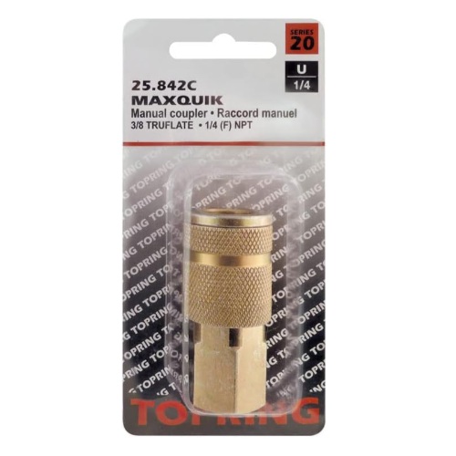 MAXQUIK steel female quick coupler 3/8 Truflate X 1/4 F-NPT