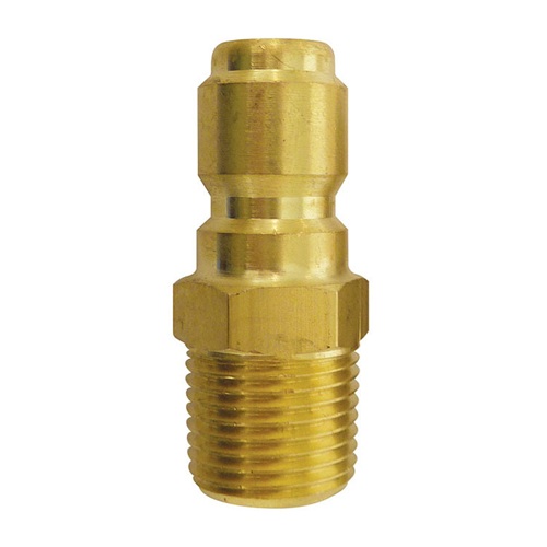 High flow brass male quick coupler plug 1/4 M-NPT